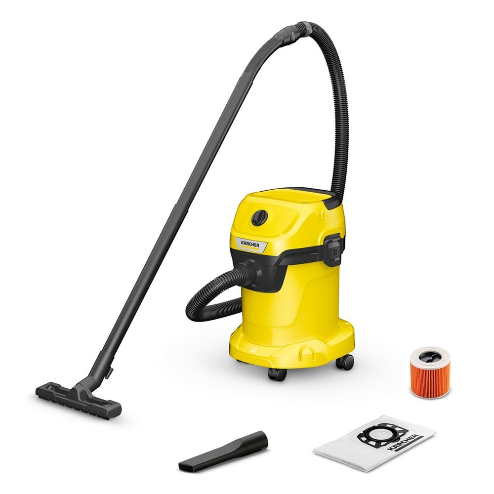 KÄRCHER KARCHER Wd 3 V Wet & Dry Vacuum Cleaner, 23 kPa Suction Power, 17L Tank, 1000W Blower Function, Cartridge Filter & Fleec