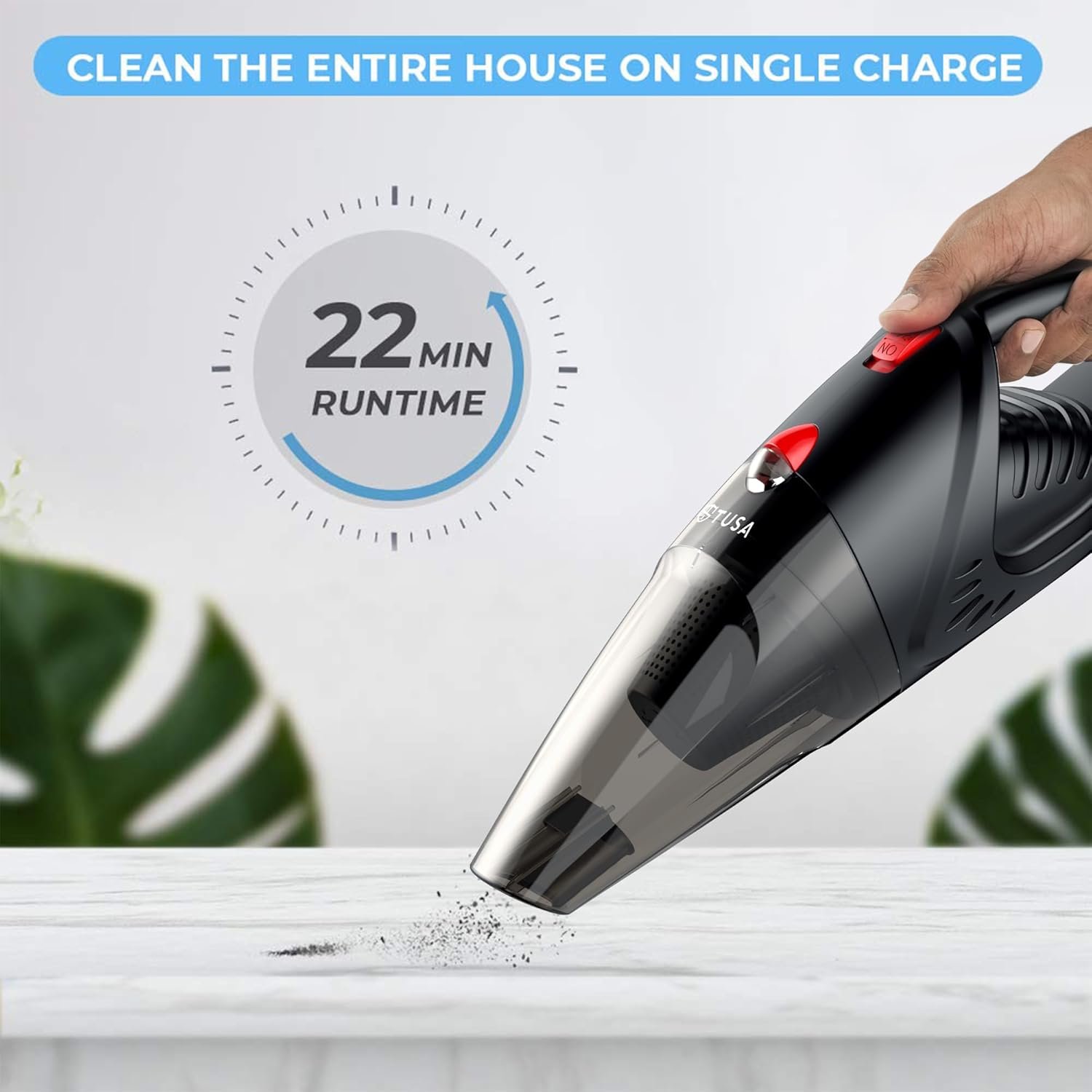Tusa Cordless Vacuum Cleaner for Car & Home detail view