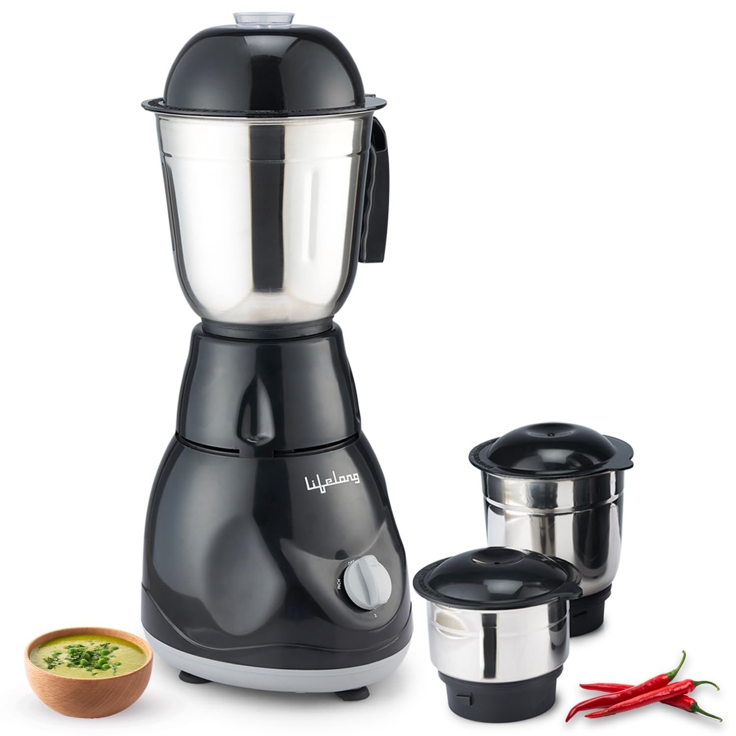 Lifelong LLMG23 Power Pro 500W Mixer Grinder, 3 Jars mixer grinder