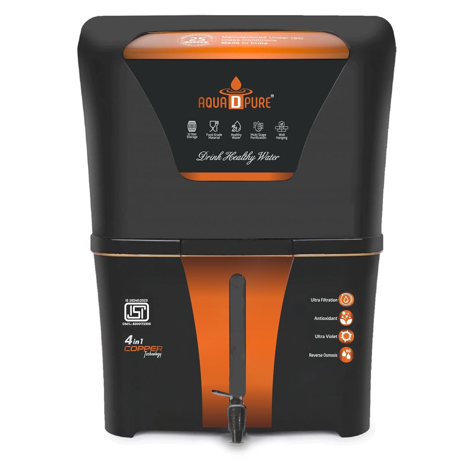 Aqua D Pure 4-in-1 Copper RO water purifier