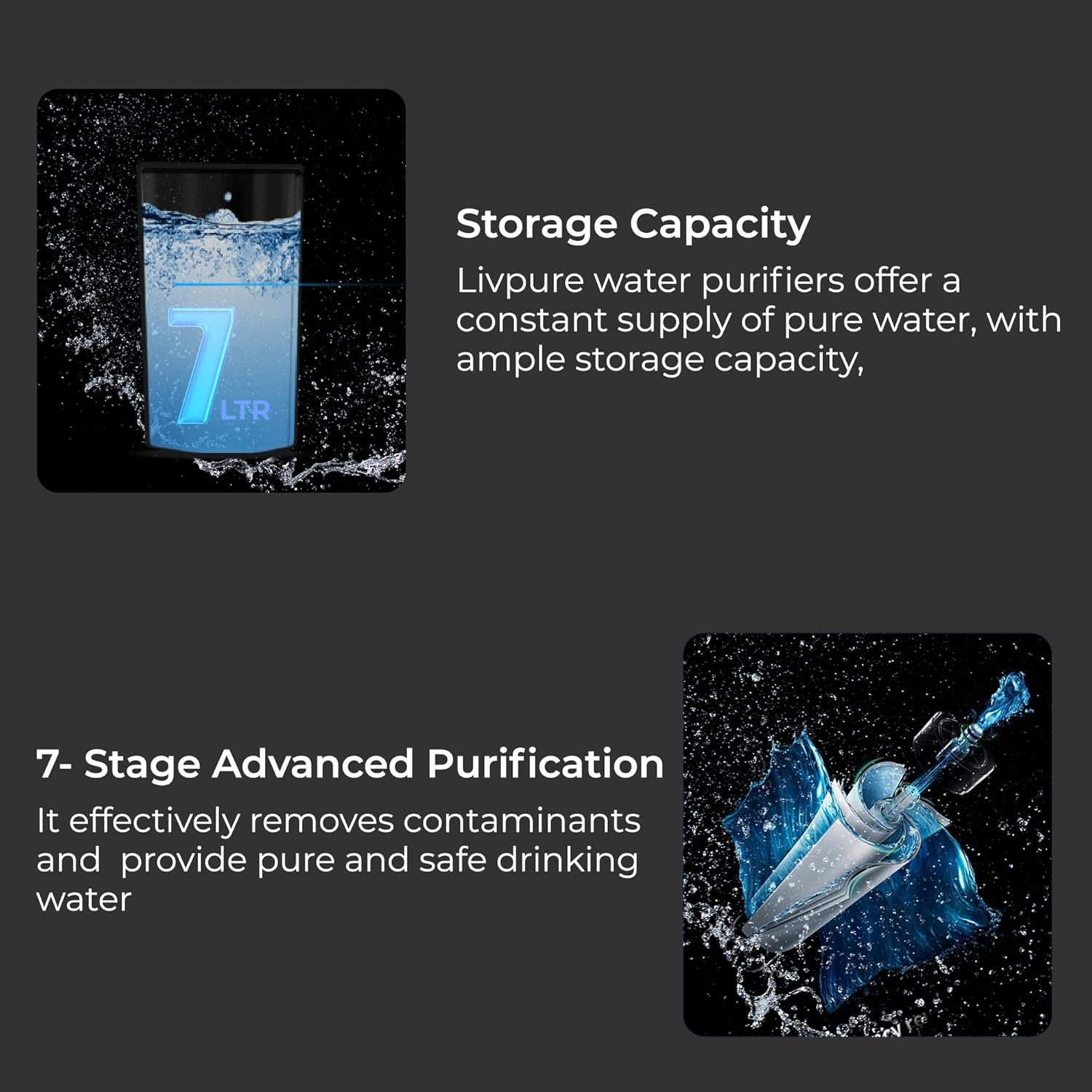 Livpure GLO PRO++ storage tank detail